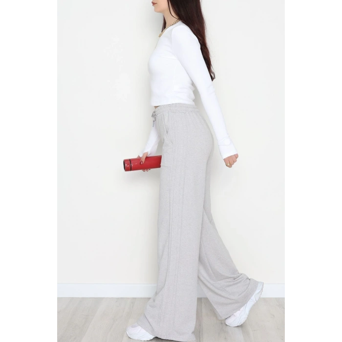 2 İplik Eşofman Altı Gri - 52048.1857.