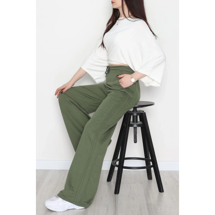 2 İplik Eşofman Altı Haki - 52048.1857.