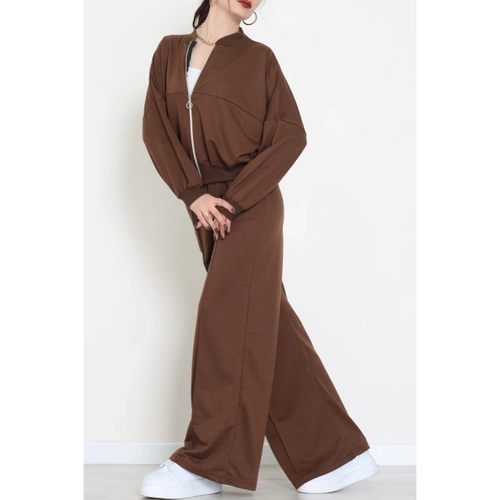 2 İplik Eşofman Takımı Acıkahve - 55022.1857.