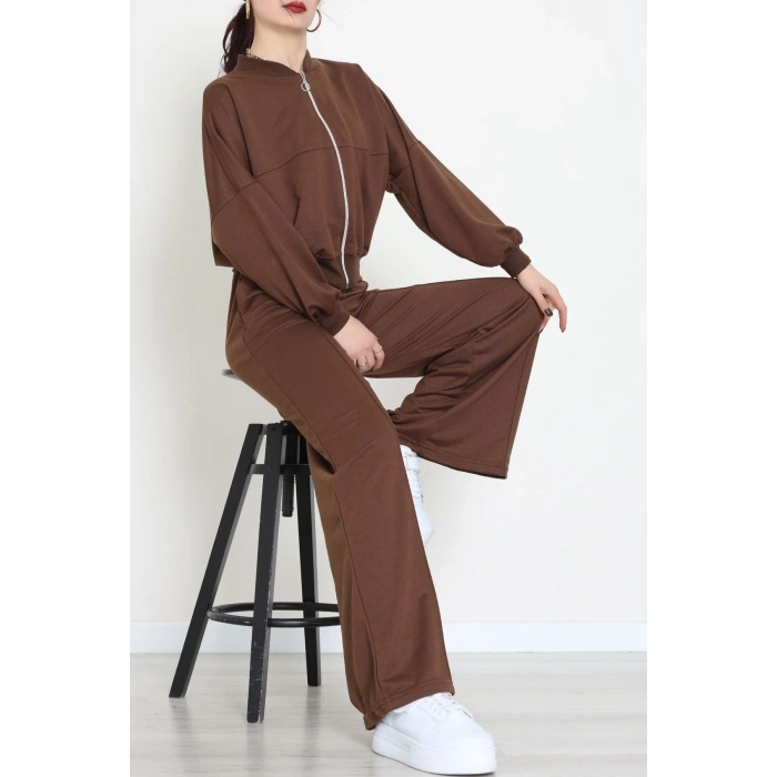 2 İplik Eşofman Takımı Acıkahve - 55022.1857.