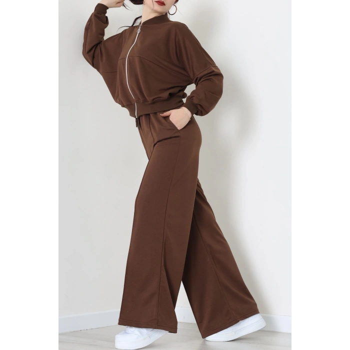 2 İplik Eşofman Takımı Acıkahve - 55022.1857.