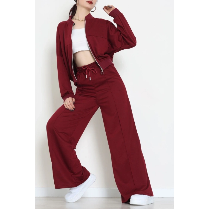 2 İplik Eşofman Takımı Bordo - 55022.1857.