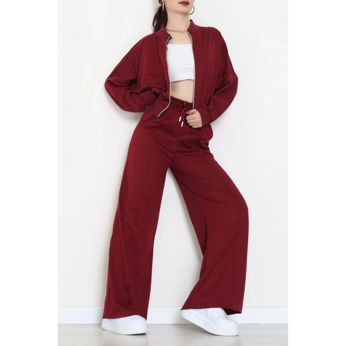 2 İplik Eşofman Takımı Bordo - 55022.1857.