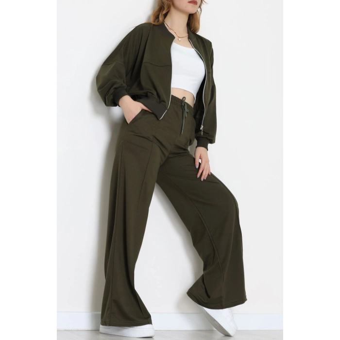 2 İplik Eşofman Takımı Haki - 55022.1857.