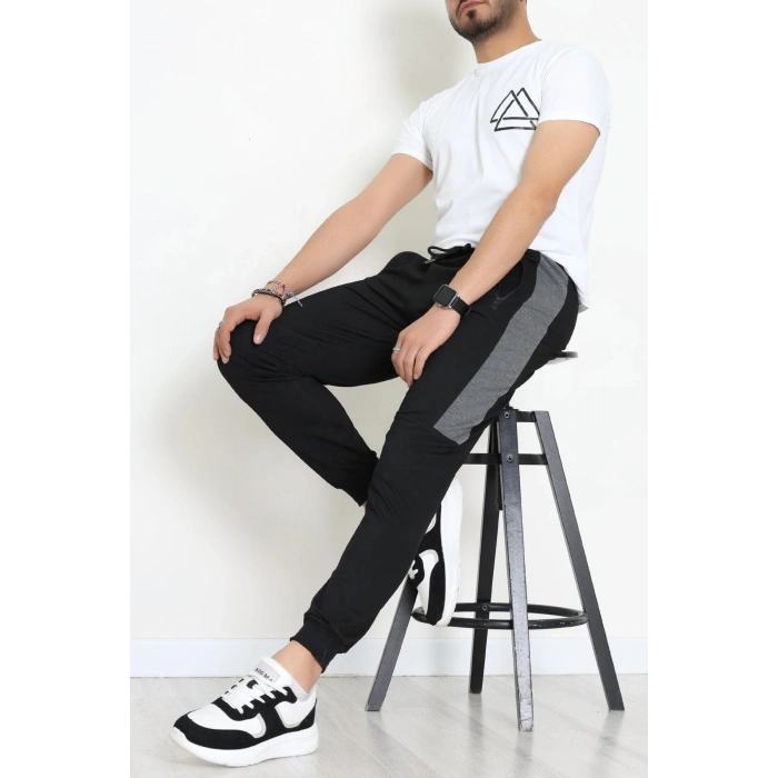 2 İplik Garnili Erkek Spor Alt Siyahfüme - 70970.2066.