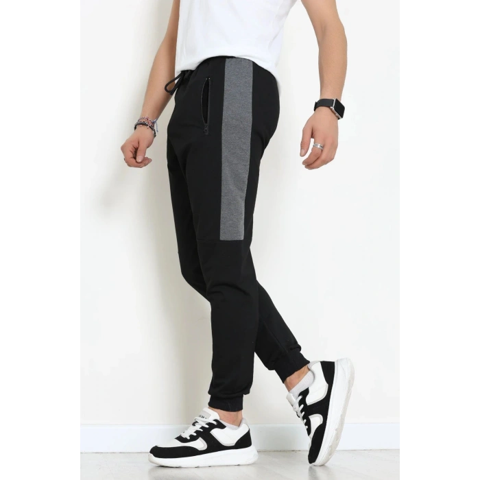 2 İplik Garnili Erkek Spor Alt Siyahfüme - 70970.2066.