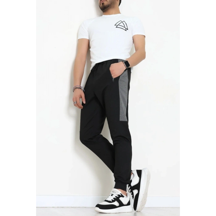2 İplik Garnili Erkek Spor Alt Siyahfüme - 70970.2066.