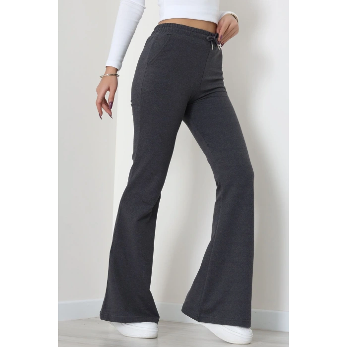 2 İplik İspanyol Paça Eşofman Altı Füme - 52118.1857.