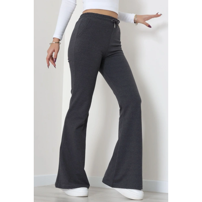 2 İplik İspanyol Paça Eşofman Altı Füme - 52118.1857.