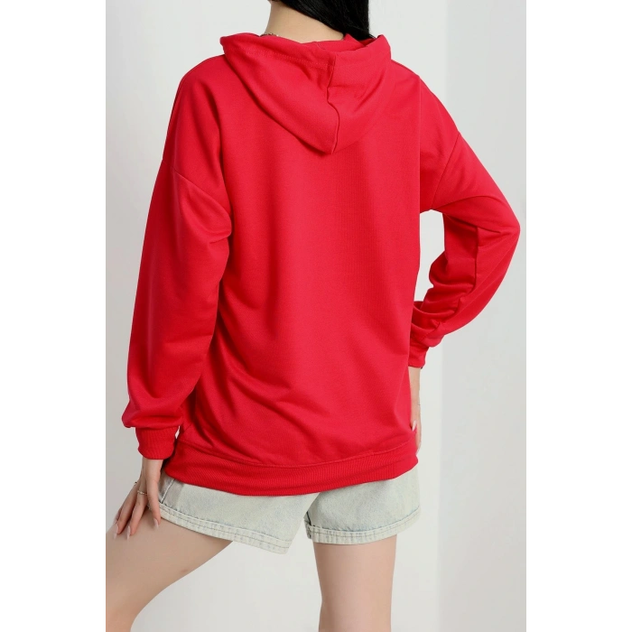 2 İplik Kapşonlu Kanguru Cepli Sweat Koyupembe - 30090.1878.