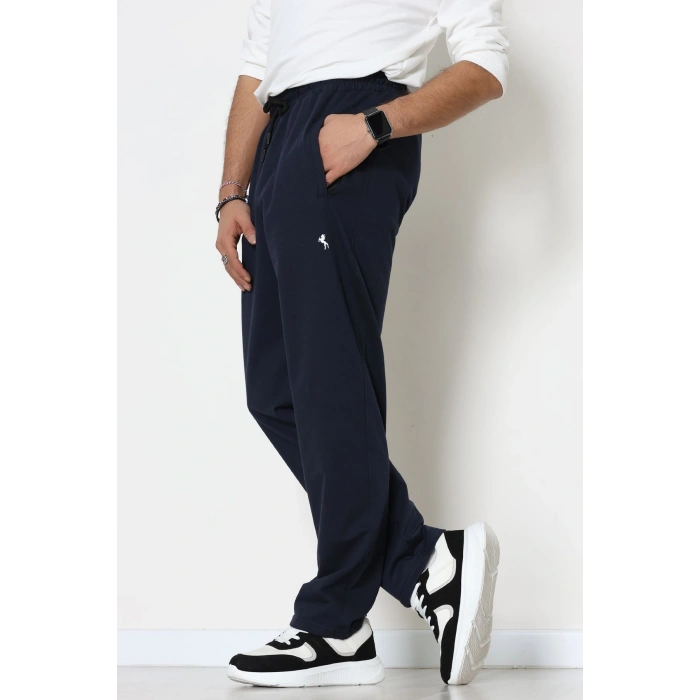 2 İplik Nakışlı Cep Fermuar Detaylı Erkek Eşofman Altı Laci - 70838.2066.