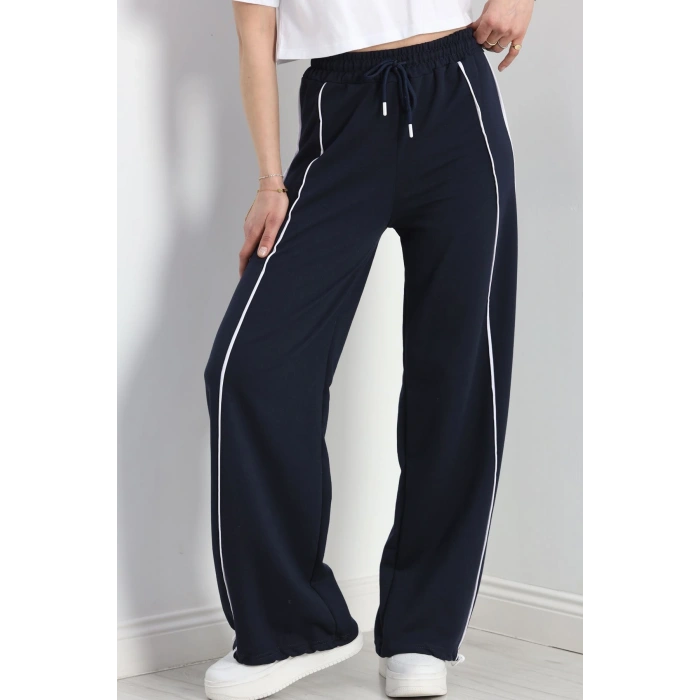 2 İplik Paça Stoperli Eşofman Altı Lacivert - 40019.1857.