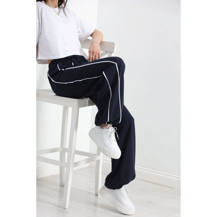 2 İplik Paça Stoperli Eşofman Altı Lacivert - 40019.1857.