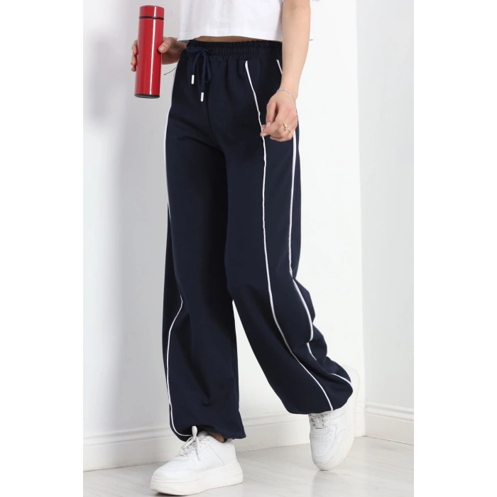 2 İplik Paça Stoperli Eşofman Altı Lacivert - 40019.1857.