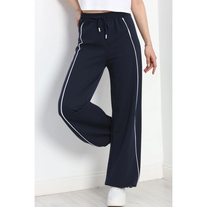 2 İplik Paça Stoperli Eşofman Altı Lacivert - 40019.1857.