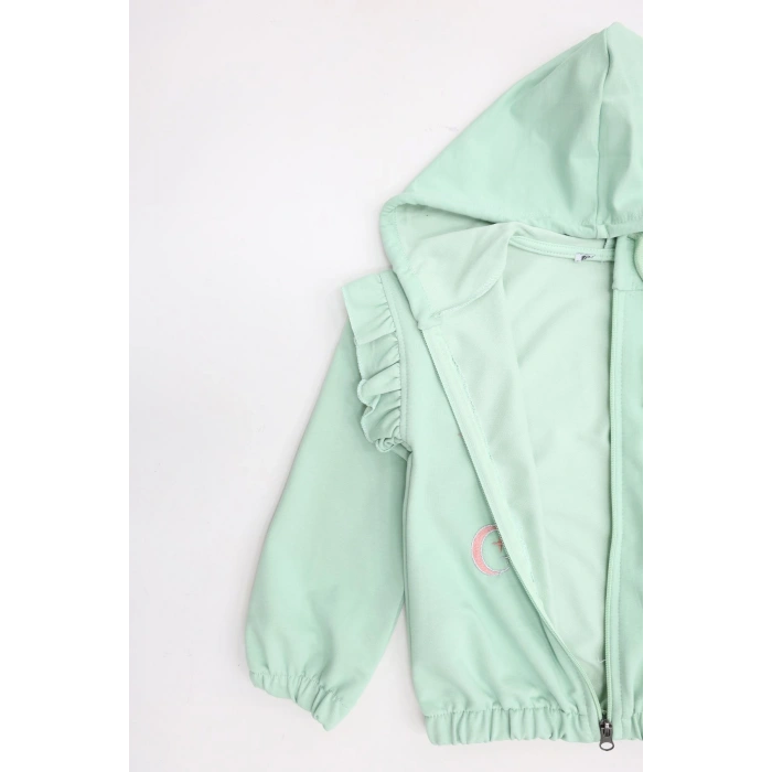 2 İplik Şardonsuz Fermuarlı Ceket 5-8 Yaş Mint - 6264276.1576.