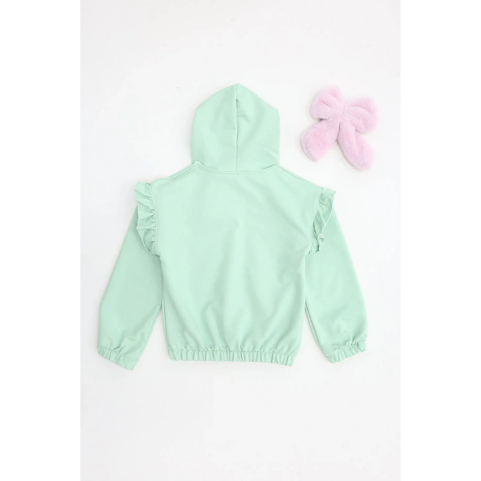 2 İplik Şardonsuz Fermuarlı Ceket 5-8 Yaş Mint - 6264276.1576.