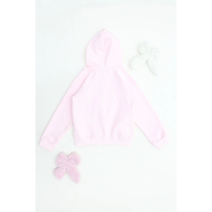 2 İplik Şardonsuz Fermuarlı Ceket 6-9 Yaş Pembe - 6264269.1576.