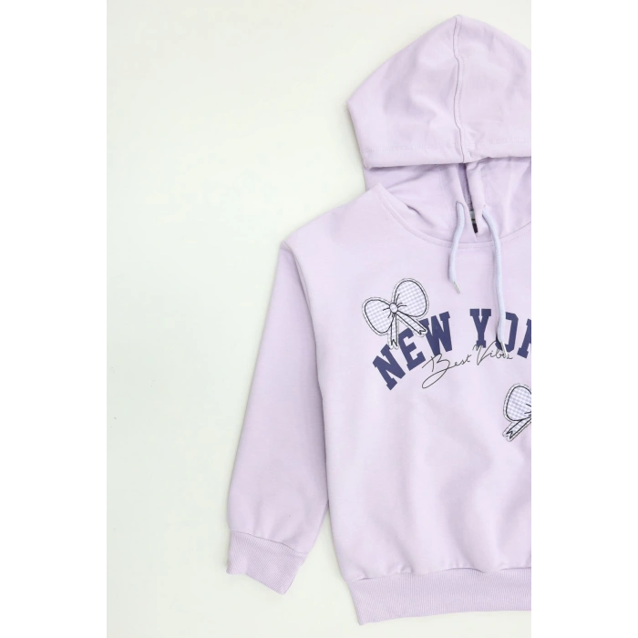 2 İplik Şardonsuz Penye Sweat 6-9 Yaş Lila - 6264210.1576.