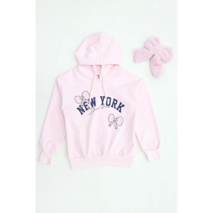 2 İplik Şardonsuz Penye Sweat 6-9 Yaş Pembe - 6264210.1576.