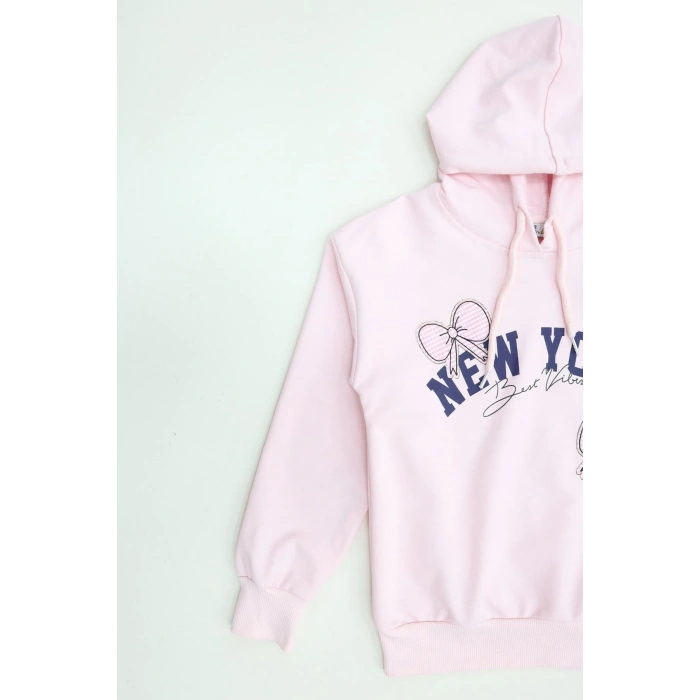 2 İplik Şardonsuz Penye Sweat 6-9 Yaş Pembe - 6264210.1576.