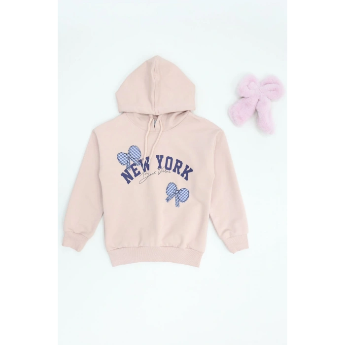 2 İplik Şardonsuz Penye Sweat 6-9 Yaş Pudra - 6264210.1576.