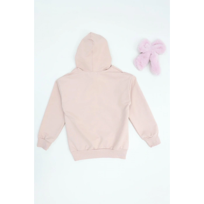 2 İplik Şardonsuz Penye Sweat 6-9 Yaş Pudra - 6264210.1576.