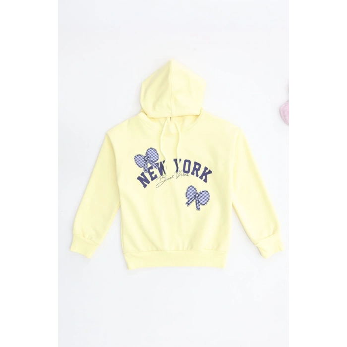 2 İplik Şardonsuz Penye Sweat 6-9 Yaş Sarı - 6264210.1576.