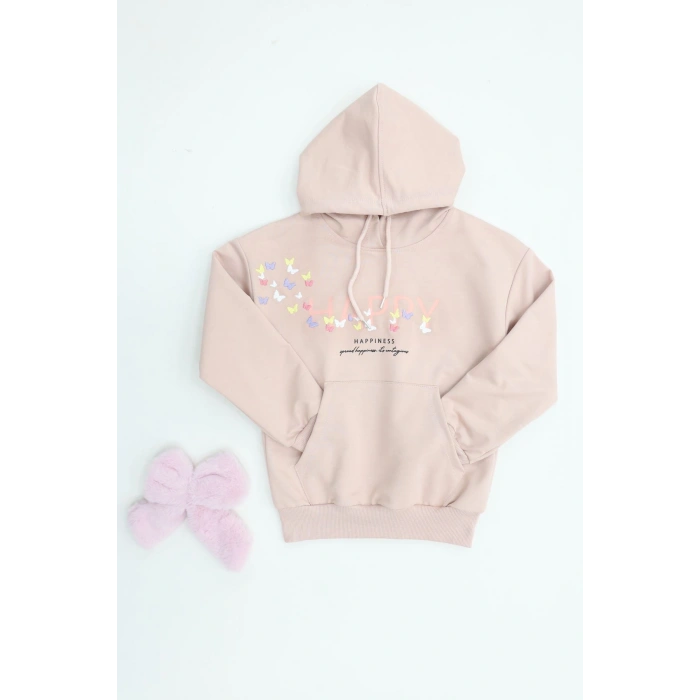 2 İplik Şardonsuz Penye Sweat Pudra - 6264272.1576.