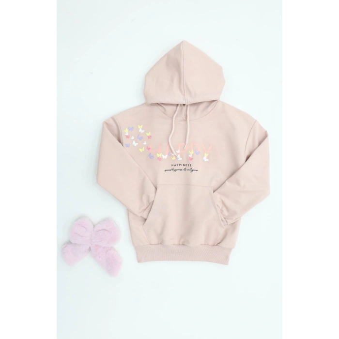 2 İplik Şardonsuz Penye Sweat Pudra - 6264272.1576.