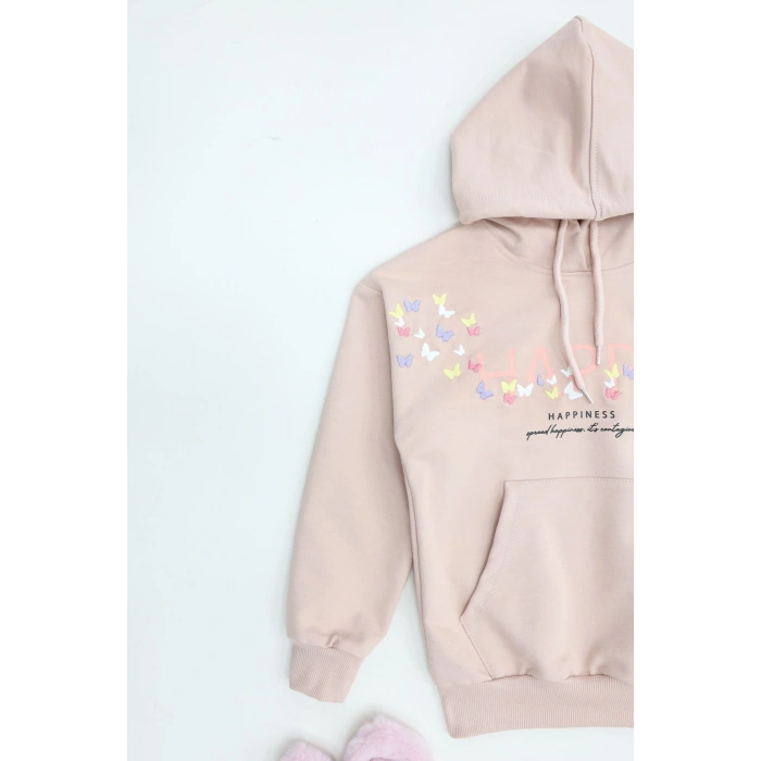 2 İplik Şardonsuz Penye Sweat Pudra - 6264272.1576.