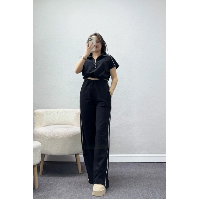 2 İplik Stoperli Eşofman Takımı Siyah - 52246.1857.