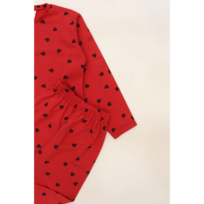 3-14 Yaş Alt Üst Aynı Çocuk Pijama Takımı Kırmızı - 50724.1961.