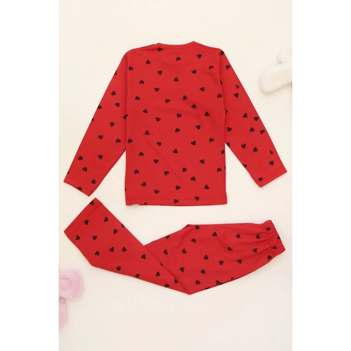 3-14 Yaş Alt Üst Aynı Çocuk Pijama Takımı Kırmızı - 50724.1961.