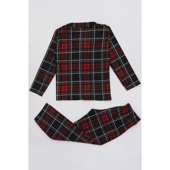 3-14 Yaş Baskılı Süet Çocuk Takım Ekose - 480.1287.