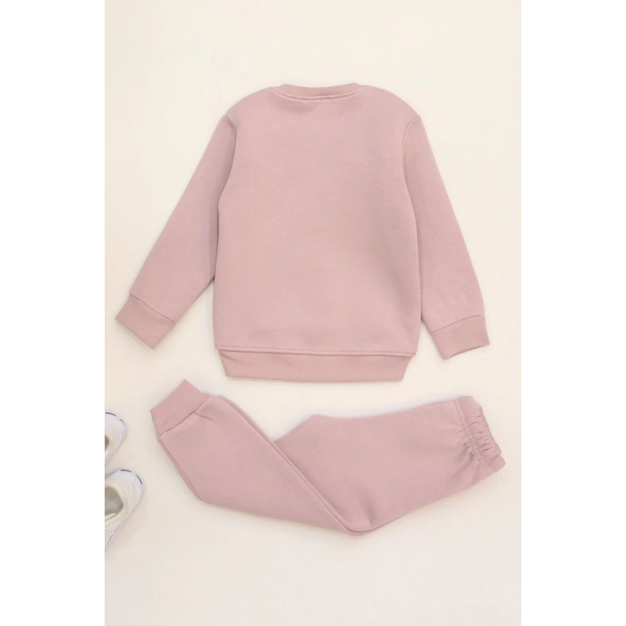 3-7 Yaş 3 İplik Şardonlu İkili Takım Açıkpudra - 50935.1867.