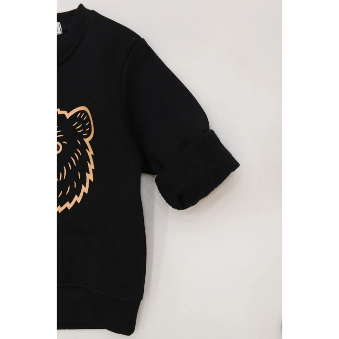 3-7 Yaş 3 İplik Şardonlu İkili Takım Siyah - 50810.1867.