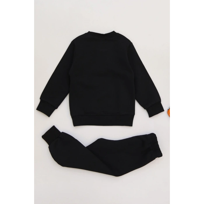3-7 Yaş 3 İplik Şardonlu İkili Takım Siyah - 50810.1867.