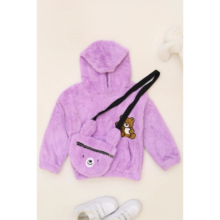 3-7 Yaş Çantalı Welsoft Sweat Lila - 624433.1576.