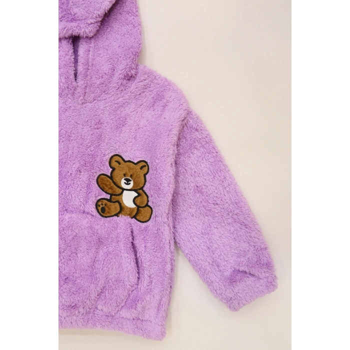 3-7 Yaş Çantalı Welsoft Sweat Lila - 624433.1576.