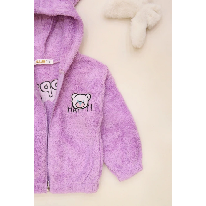 3-7 Yaş Welsoft Fermuarlı Sweat Lila - 624432.1576.