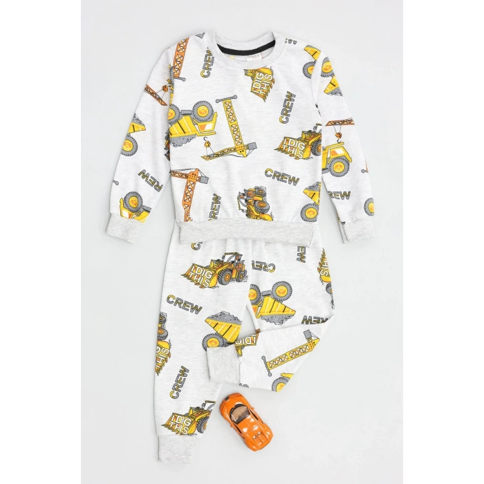 3-8 Yaş 2 İplik İkili Takım Gri - 52192.1776.