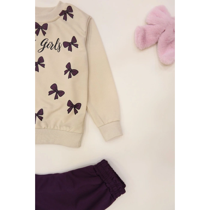 3-8 Yaş 2 İplik İkili Takım Mor - 50927.1776.