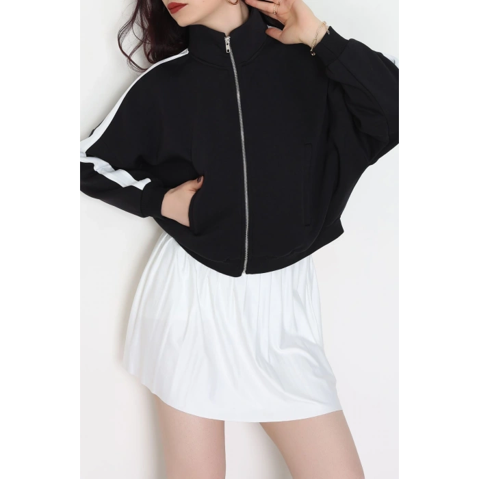 3 İp Şardonlu Sweatshırt Siyah - 21954.200.