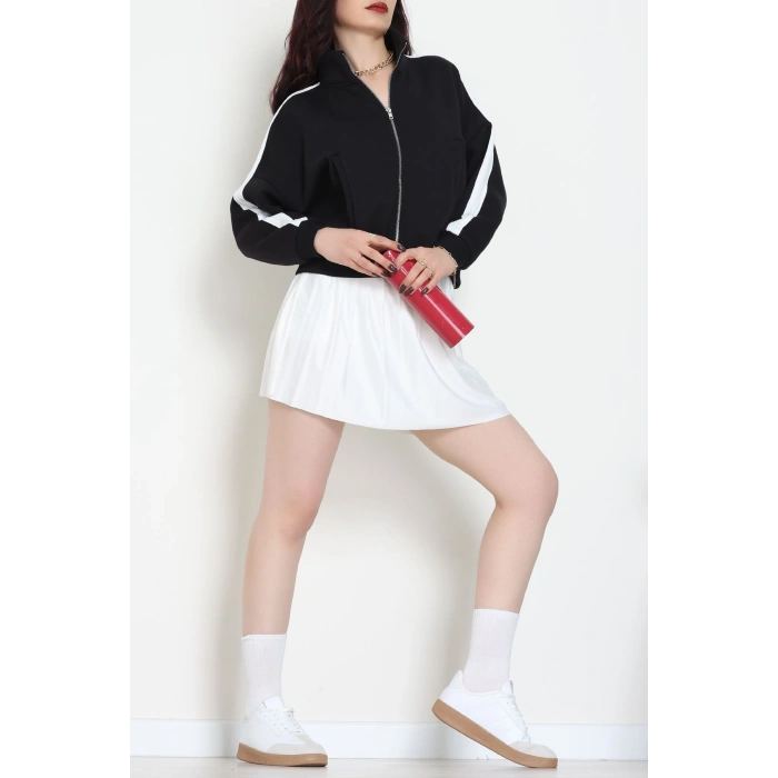 3 İp Şardonlu Sweatshırt Siyah - 21954.200.