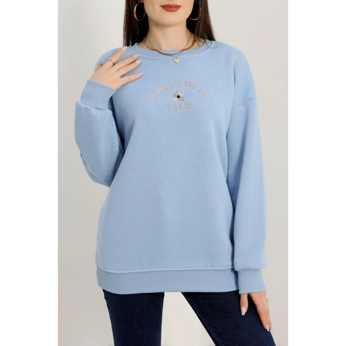 3 İplik Bisiklet Yaka Sweat Bebemavi - 42239.1878.