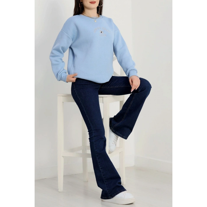 3 İplik Bisiklet Yaka Sweat Bebemavi - 42239.1878.