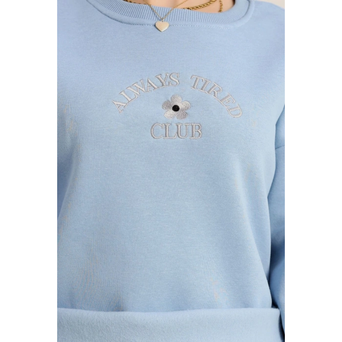 3 İplik Bisiklet Yaka Sweat Bebemavi - 42239.1878.