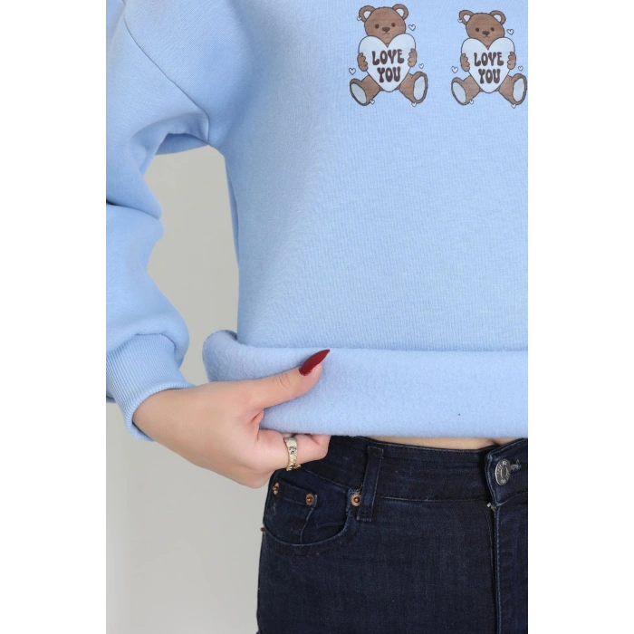 3 İplik Bisiklet Yaka Sweat Bebemavi - 42240.1878.