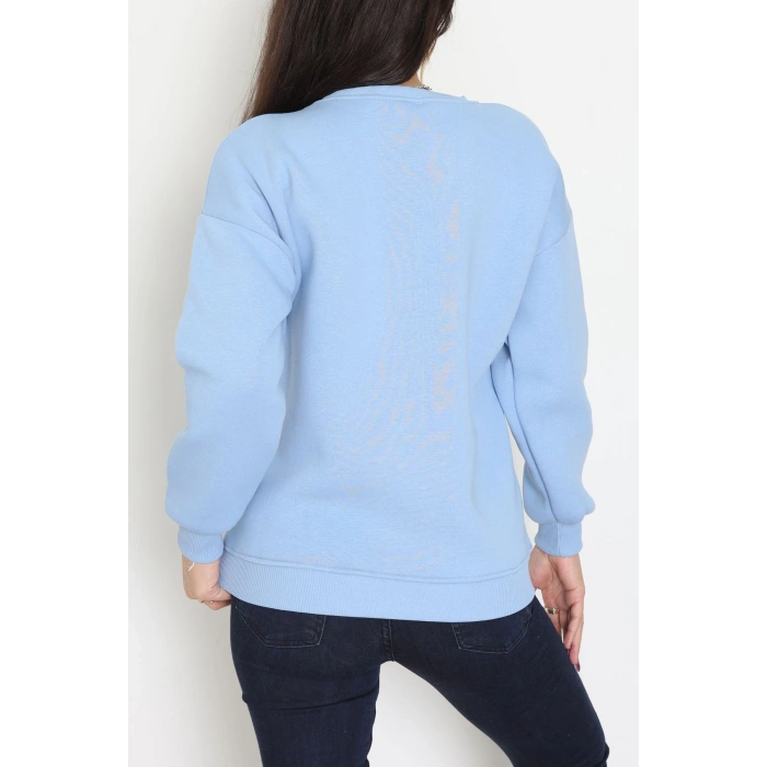 3 İplik Bisiklet Yaka Sweat Bebemavi - 42240.1878.